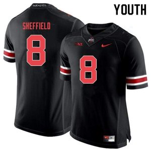 Youth Ohio State Buckeyes #8 Kendall Sheffield Black Out Nike NCAA College Football Jersey Anti-slip AQX7444LD